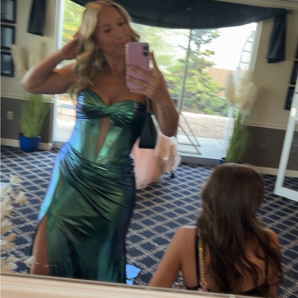 Sherri Hill Dresses & Skirts - Sherri Hill Iridescent Green Prom Dress